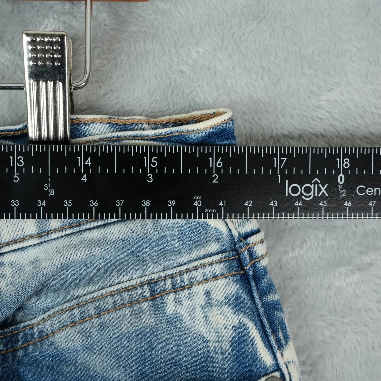 KanCan Jeans Womens 13/30 Ultra High Rise 90's Flare Wide Leg Acid Wash KC7889M Blue Size undefined - Image 7