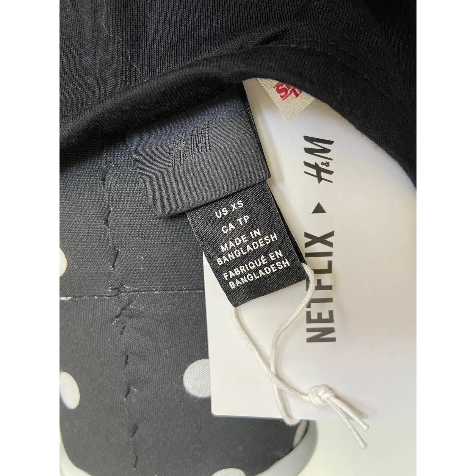 Stranger Things Womens Tank Top Sz XS Black‎ Red H&M Netflix Collab Cotton NEW - Image 2