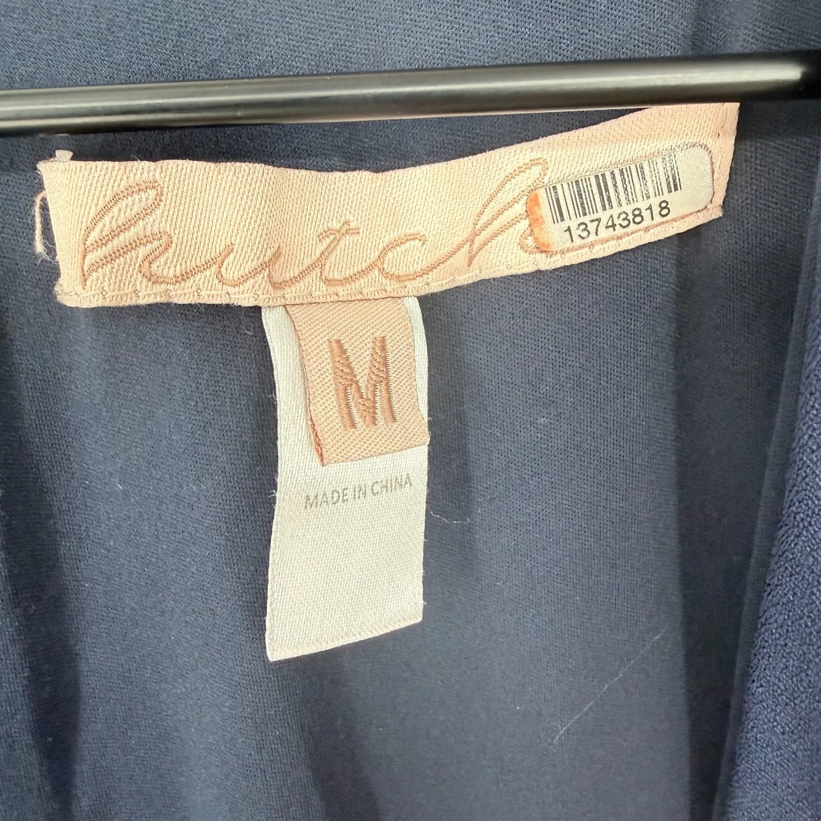 B Sussman Colorblock Wrap Midi Dress Navy Blue Periwinkle Pink Size M Size M - Image 3