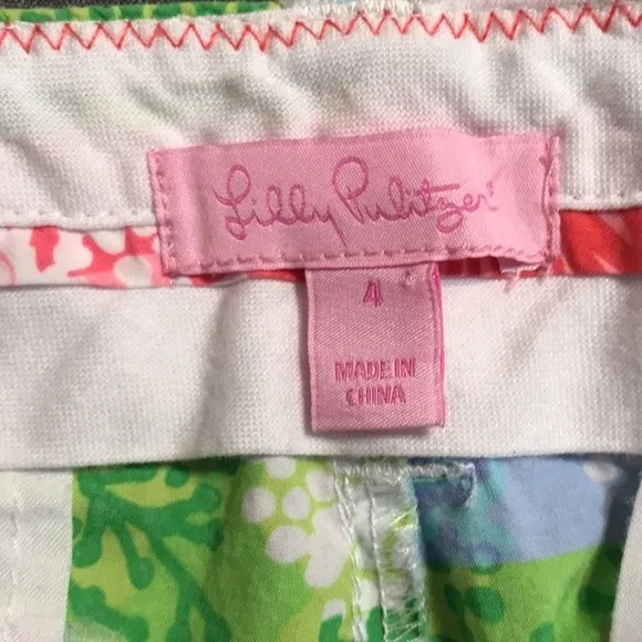 Lilly Pulitzer capris colorful patchwork floral pants  size 4 - Image 10