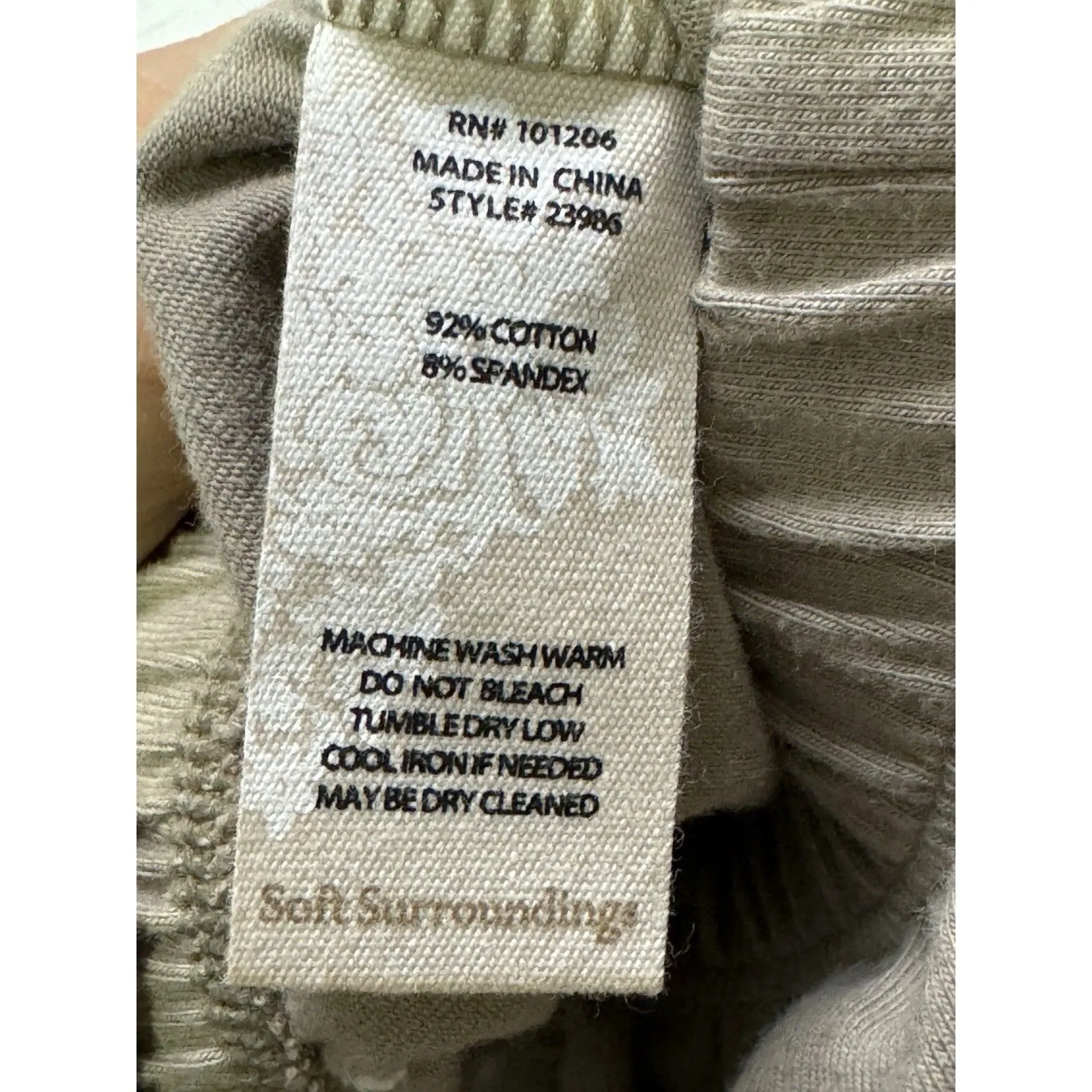 Soft Surroundings Newport Button Pull On Crop Pants Tan XS Nautical Wide Leg - Image 5