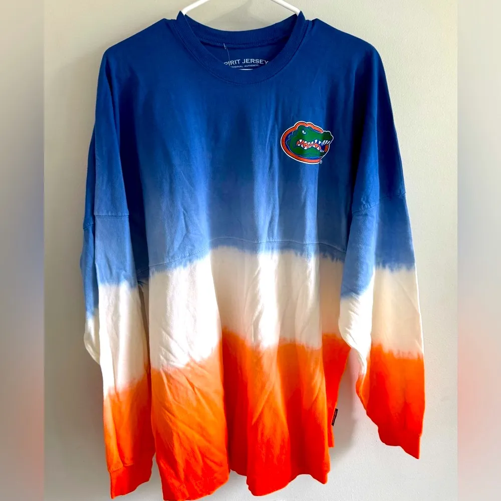 Florida Gators Blue and Orange Ombre Long Sleeve Jersey Men’s Medium - Image 4