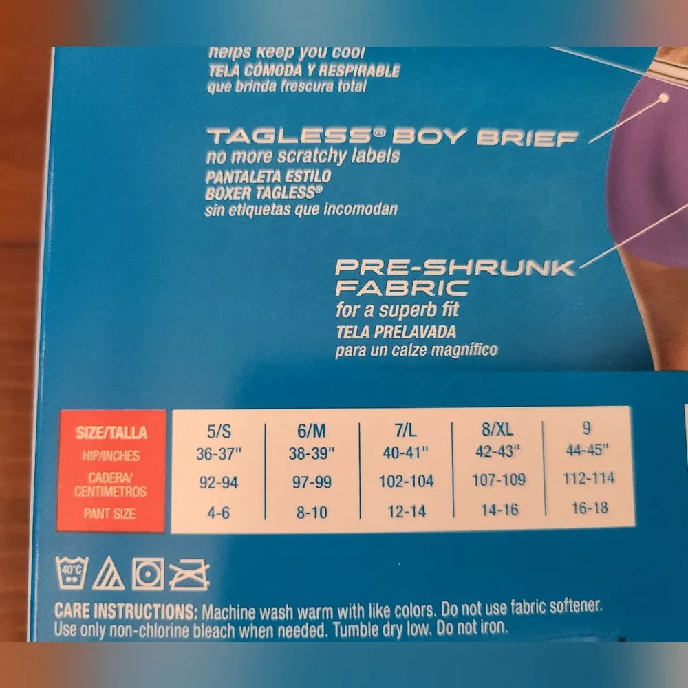 Hanes 3pc Tagless Boy Breifs  Size L/7 - Image 4