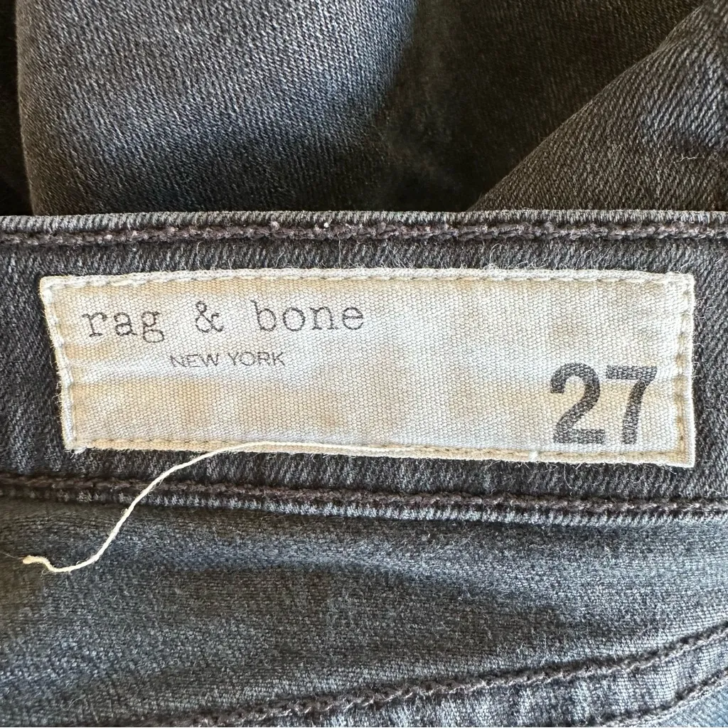 Rag & Bone Dre Capri Jeans Raw Hem Black Size 27 - Image 8