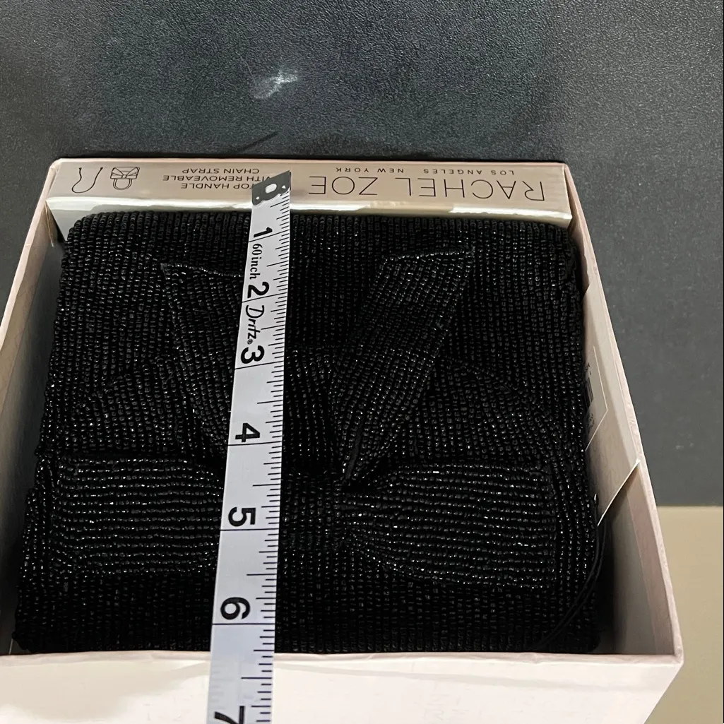 Rachel Zoe | Black Beaded Mini Bag - Image 7