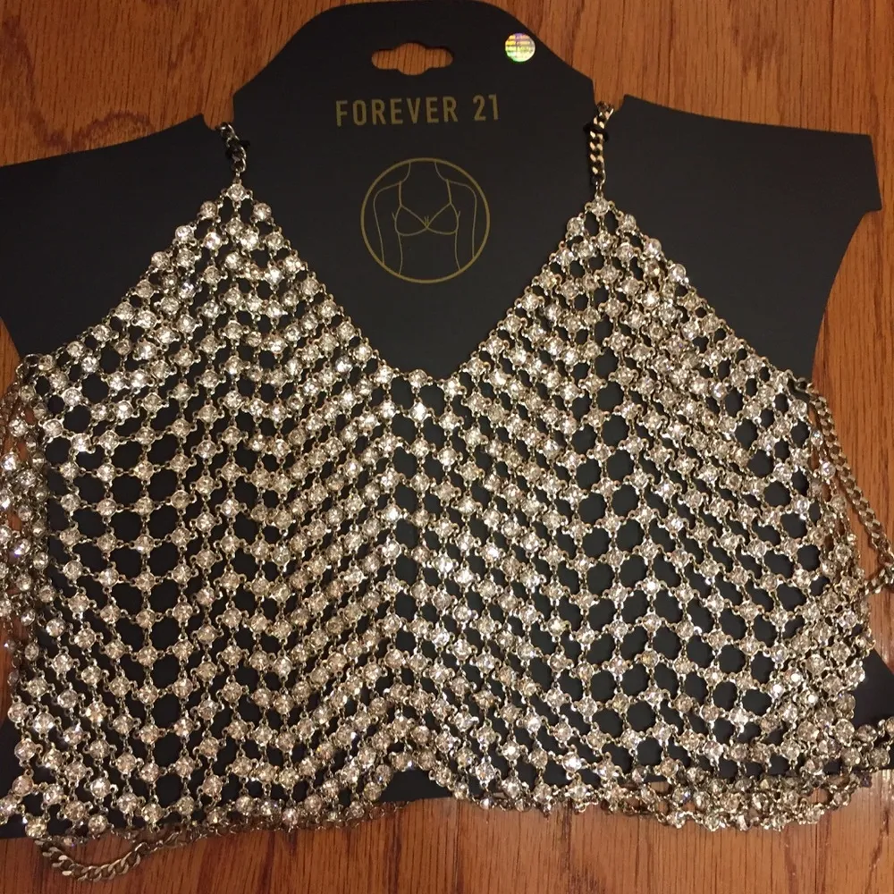 Forever 21 Rhinestone body chain. One size - Image 3