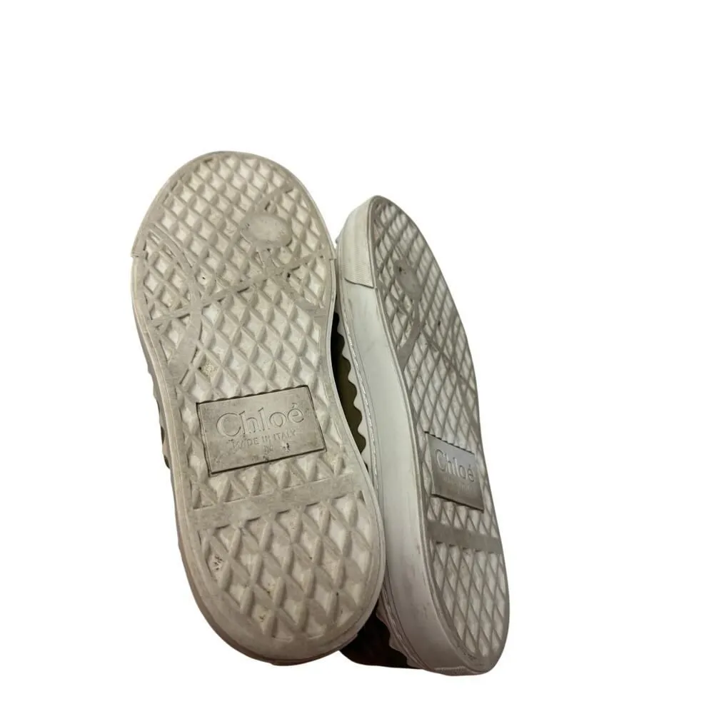 Chloe Ivy Scallop Slip-On Skater Sneakers Sz. 37 (US 7) - Image 8
