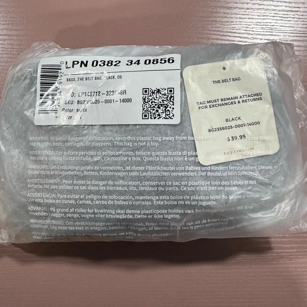 Fabletics New  Black Belt Bag - Image 4