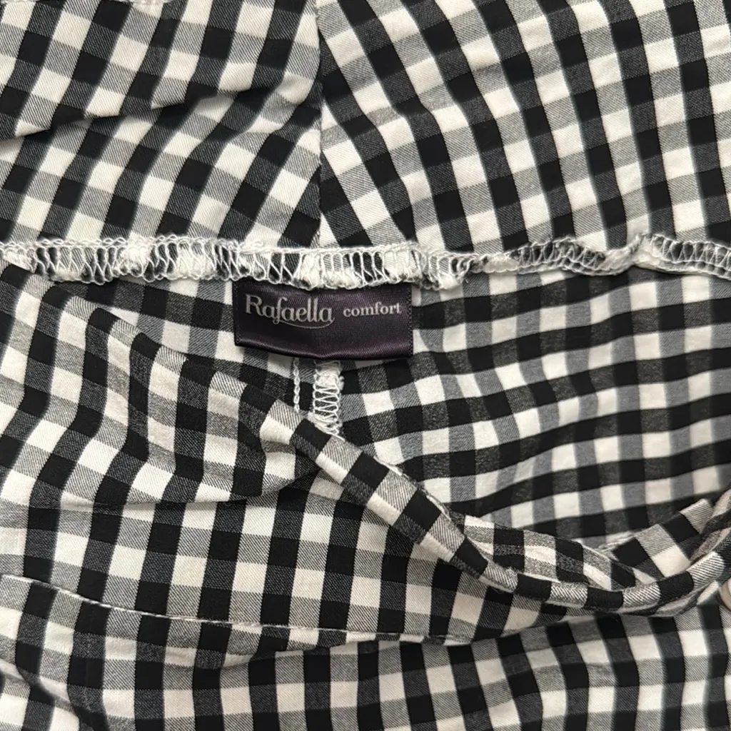 Rafaella Black and White Gingham Pants - Image 6