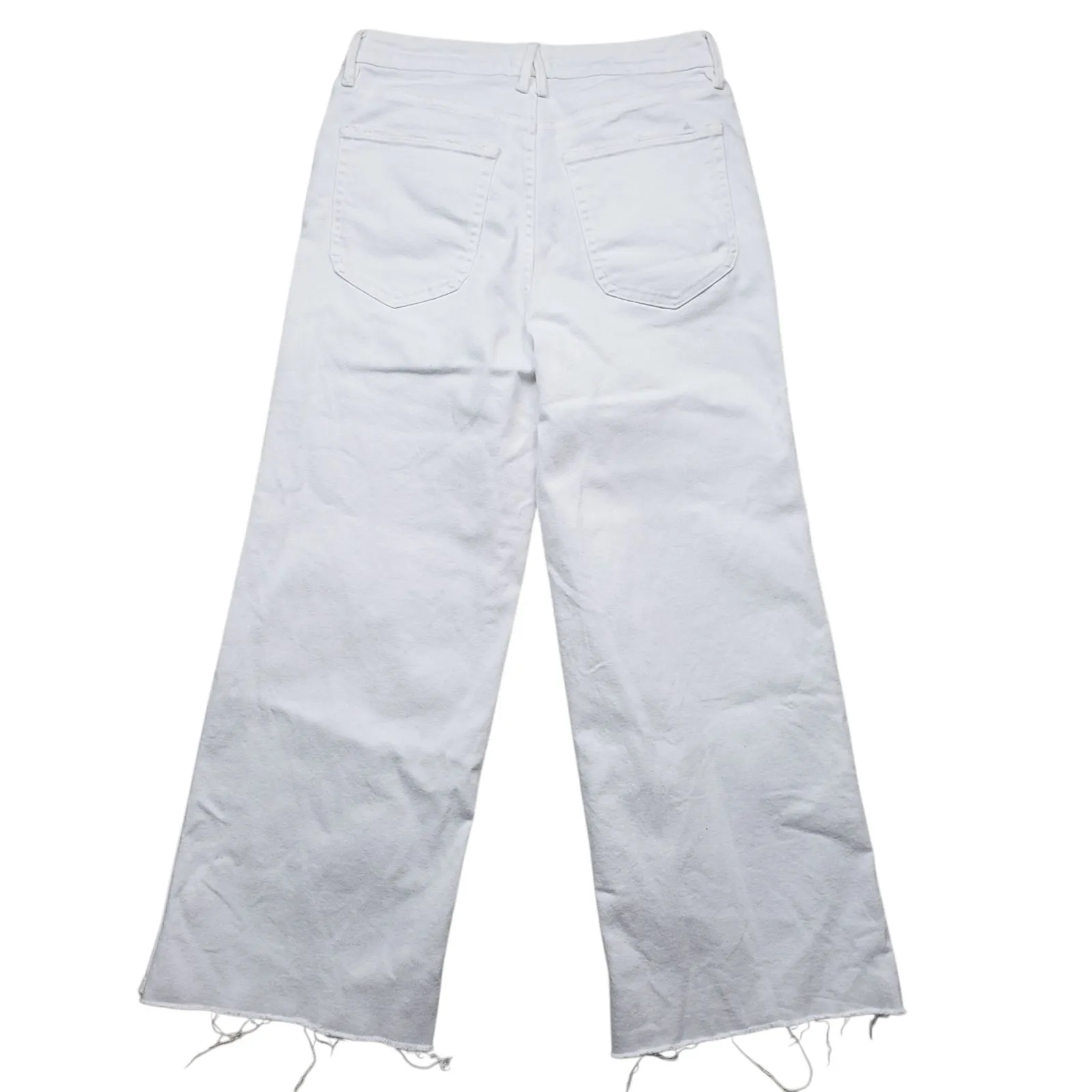 Good American Good Waist Palazzo Wide Leg Cropped Jeans Womens 10 / 30 White - Image 7