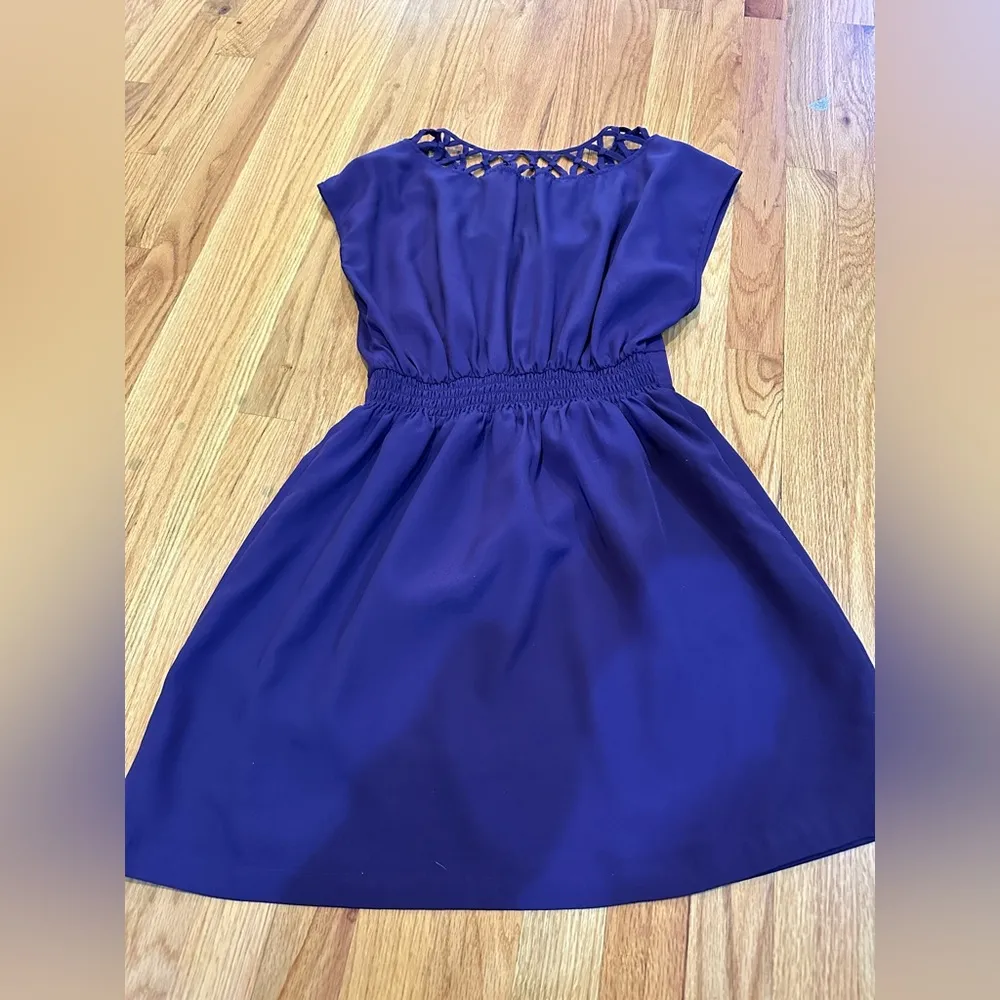 Purple Cross neck dress - Image 2