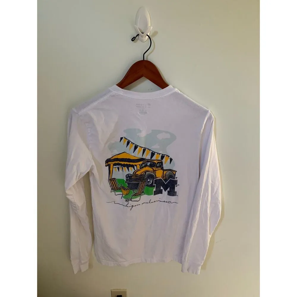 University Of Michigan Champion Womens Size Small Long Sleeve Shirt Tailgating - Image 4