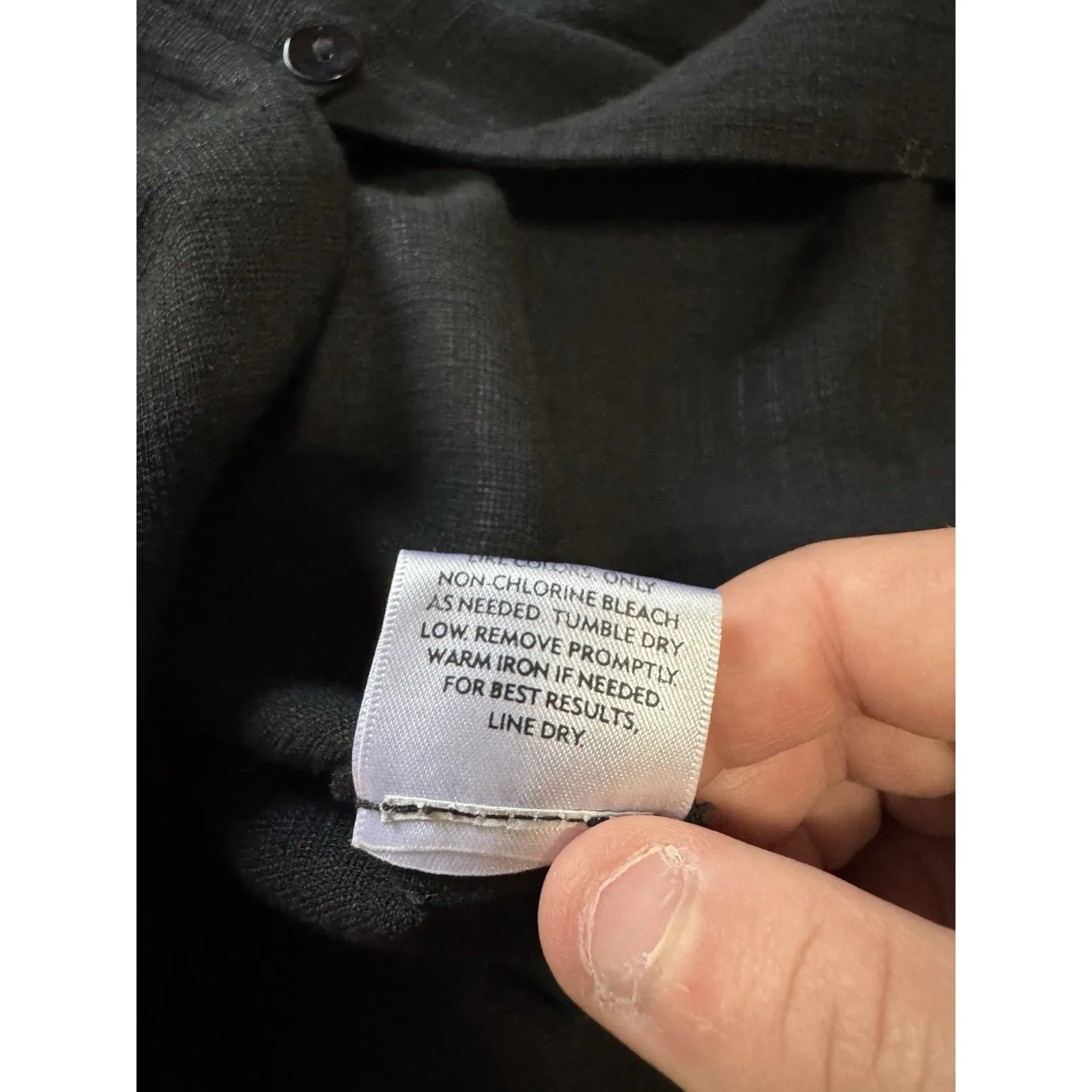 Eileen Fisher Women Button Down Tunic Top Size Medium Linen Blend Italian Fabric - Image 13