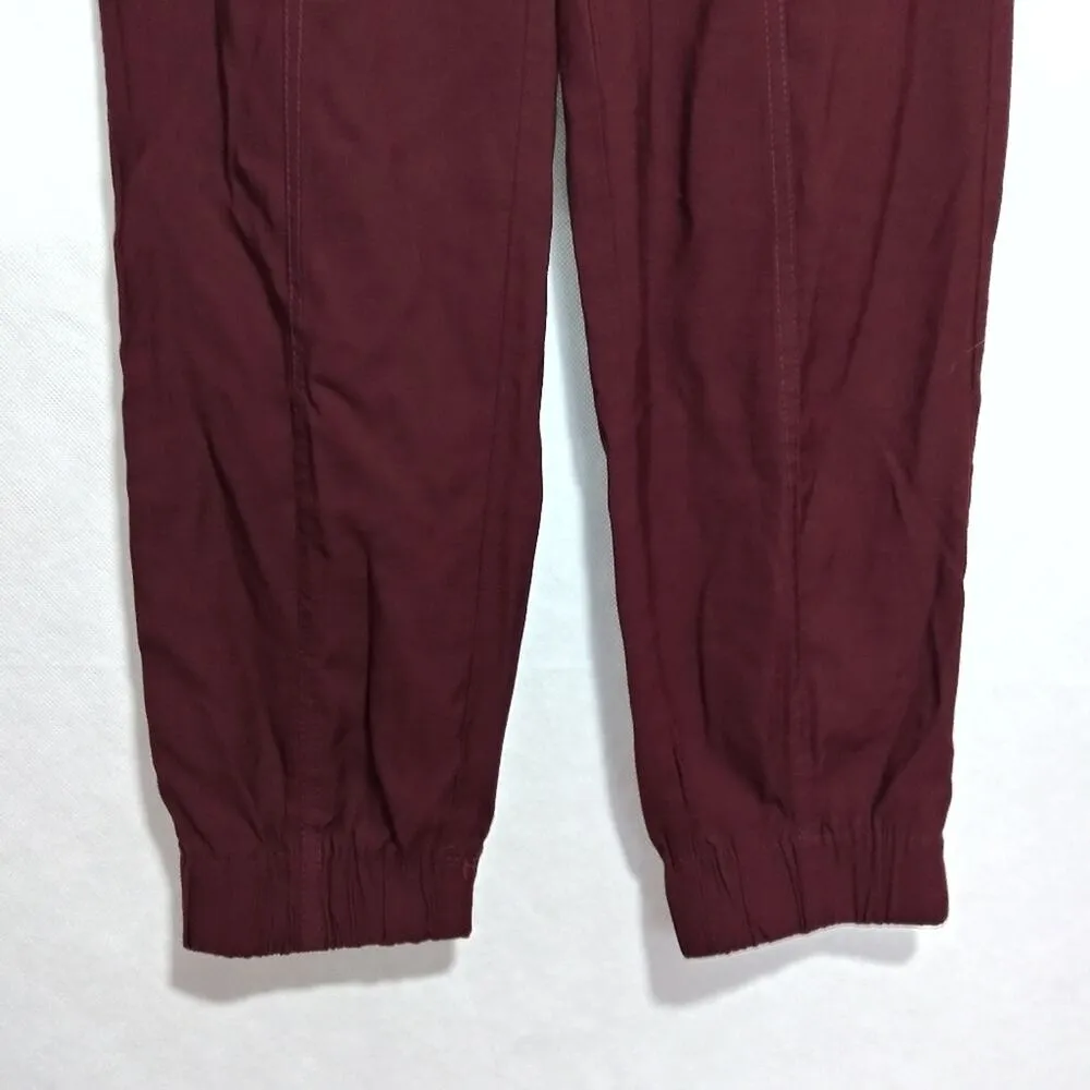 Madewell Drapey Seamed Track Trousers in Merlot Size XXS - Image 5