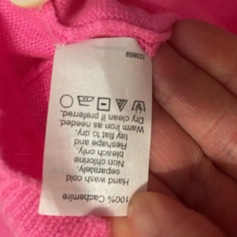 J Crew 100% Italian cashmere neon pink boyfriend cardigan sweater - Image 4