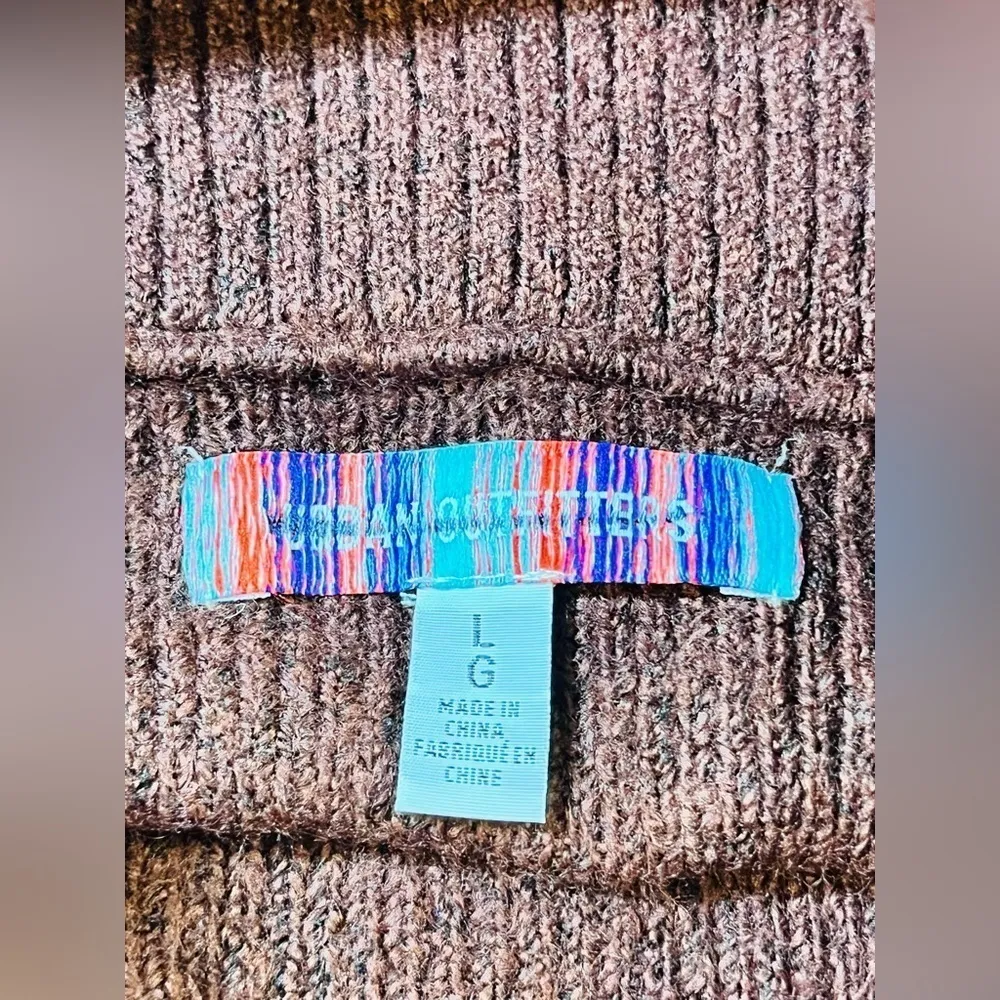 Grace Off-the-Shoulder Knit Romper in Dark Brown Large NWOT $59 - Image 5