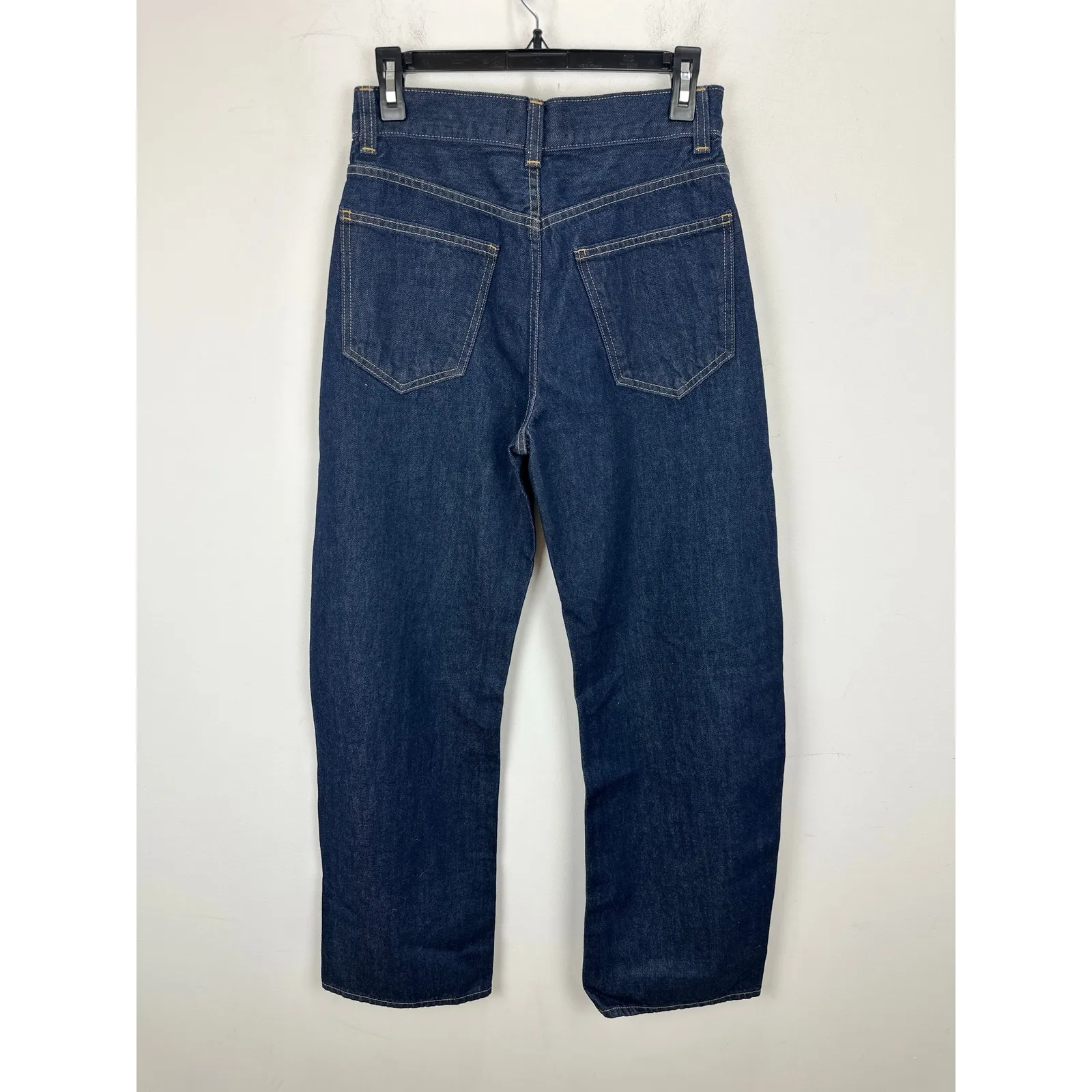 Madewell The Balloon Jean Rinse Wash Dark Blue Rigid High Rise Barrel US 26 NWT - Image 9