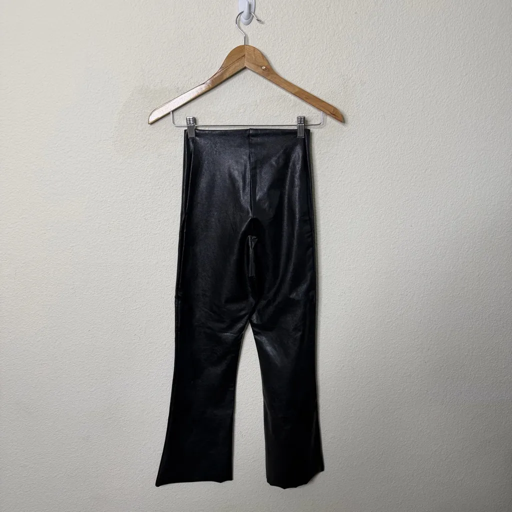 Commando Revolve Flare Pant Faux Leather Legging Black Womens Size M - Image 5