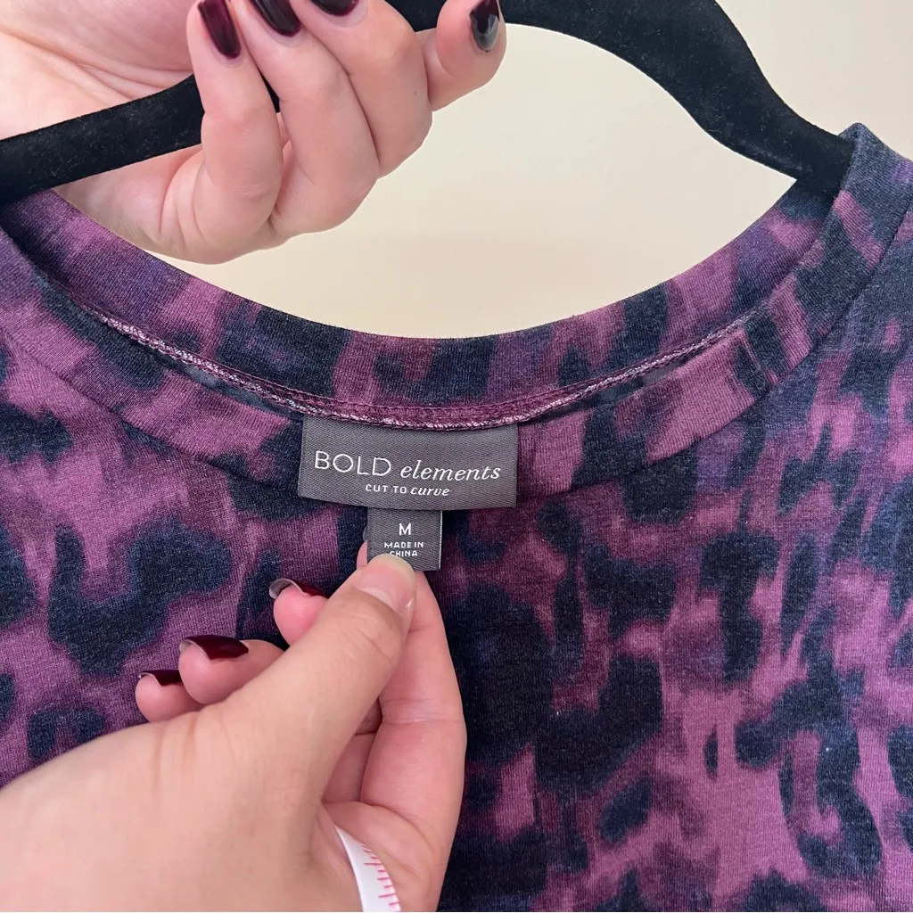 Bold Elements  Purple Leopard Top - Image 3