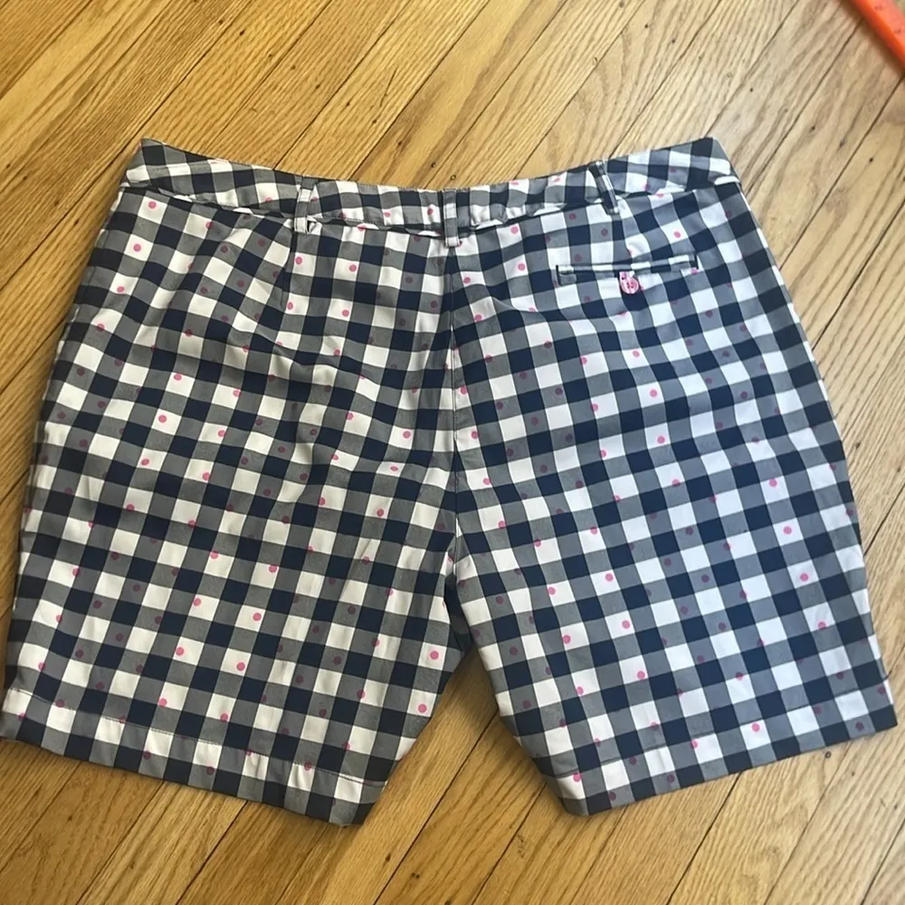 Lady Hagen Women’s Golf Shorts Size 16 Blue White Check Plaid Polka Dot Stretch - Image 7