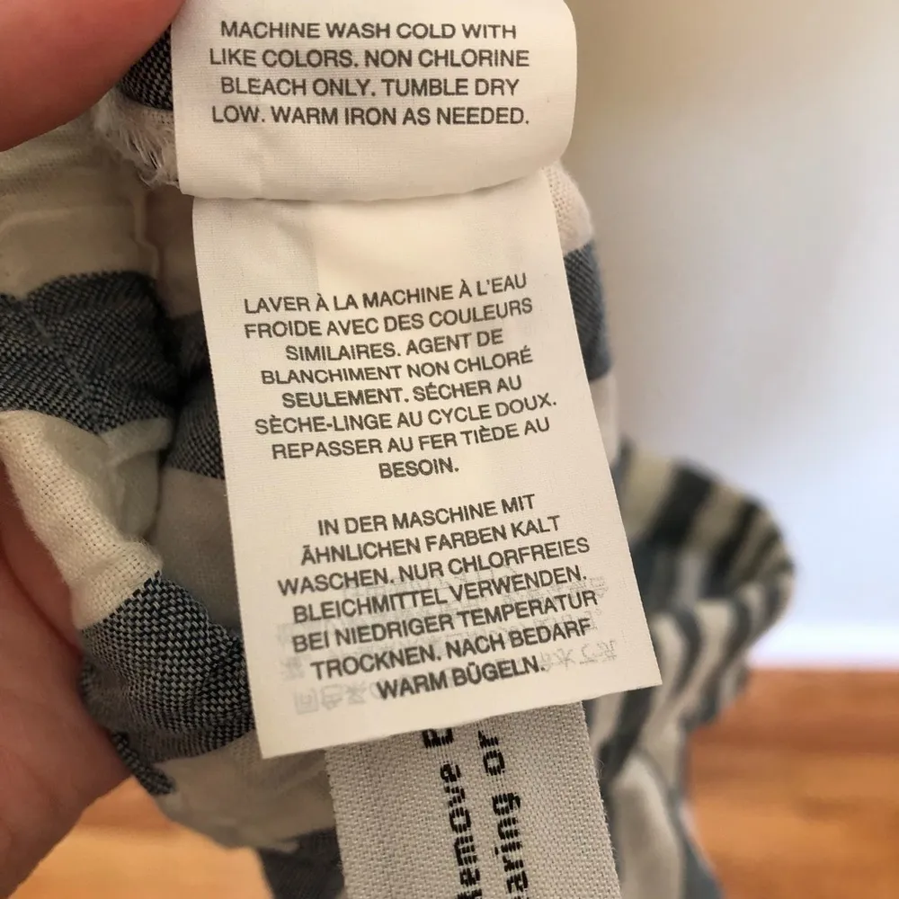 Madewell Bedtime Pajama Pants in Oxford Stripe Cotton XXS - Image 8