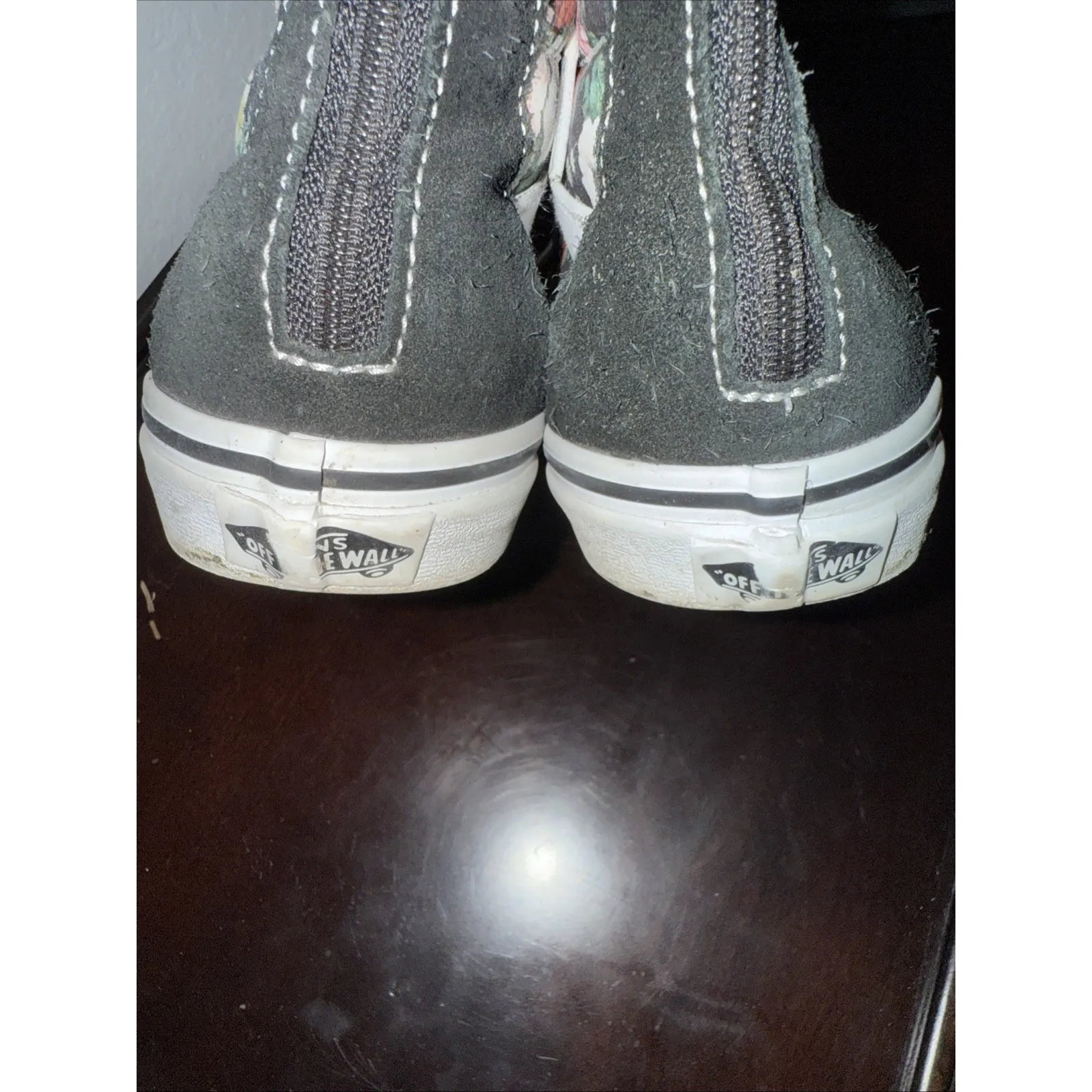 Vans Sk8 Hi Top Junior ‎ Shoes Black and Floral, size 5 - Image 8