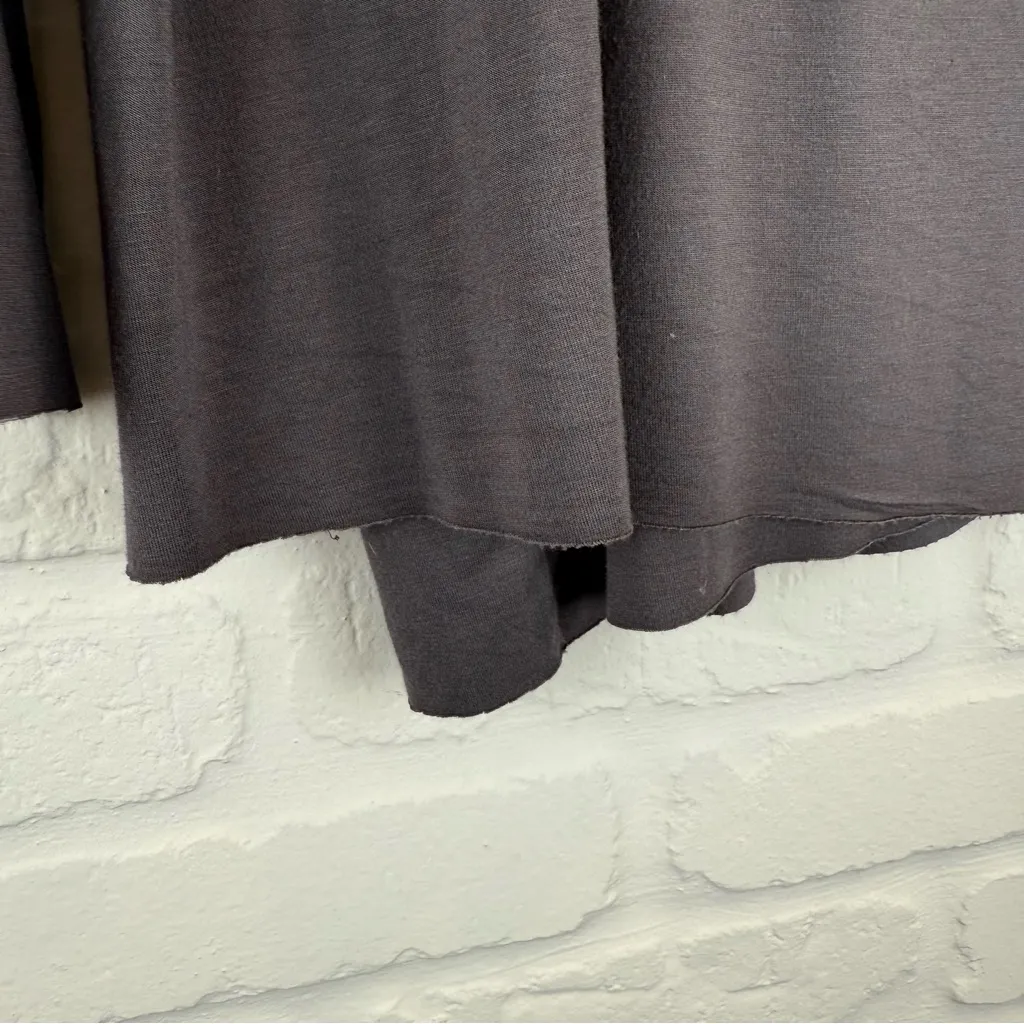 The Frock Dark Taupe Gray Long Sleeve Tunic Top Classic Flowy Large - Image 7