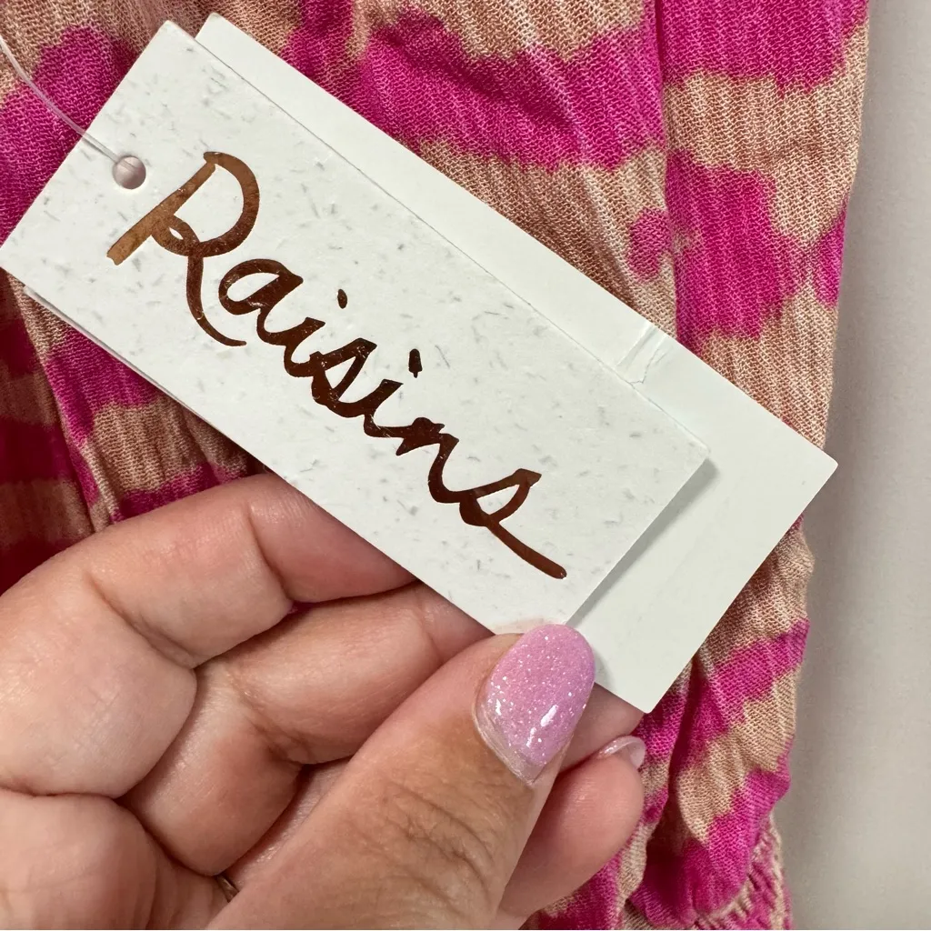 Raisins West‎ Coast Romper NWT size Medium Pink Tiger Swimsuit Cover Up - Image 6