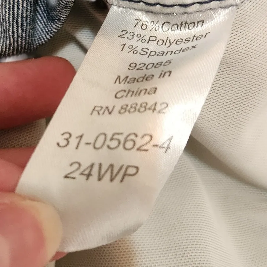 Woman Within Blue Denim Medium Wash Casual High Rise Straight Leg Jeans Sze 24WP - Image 7