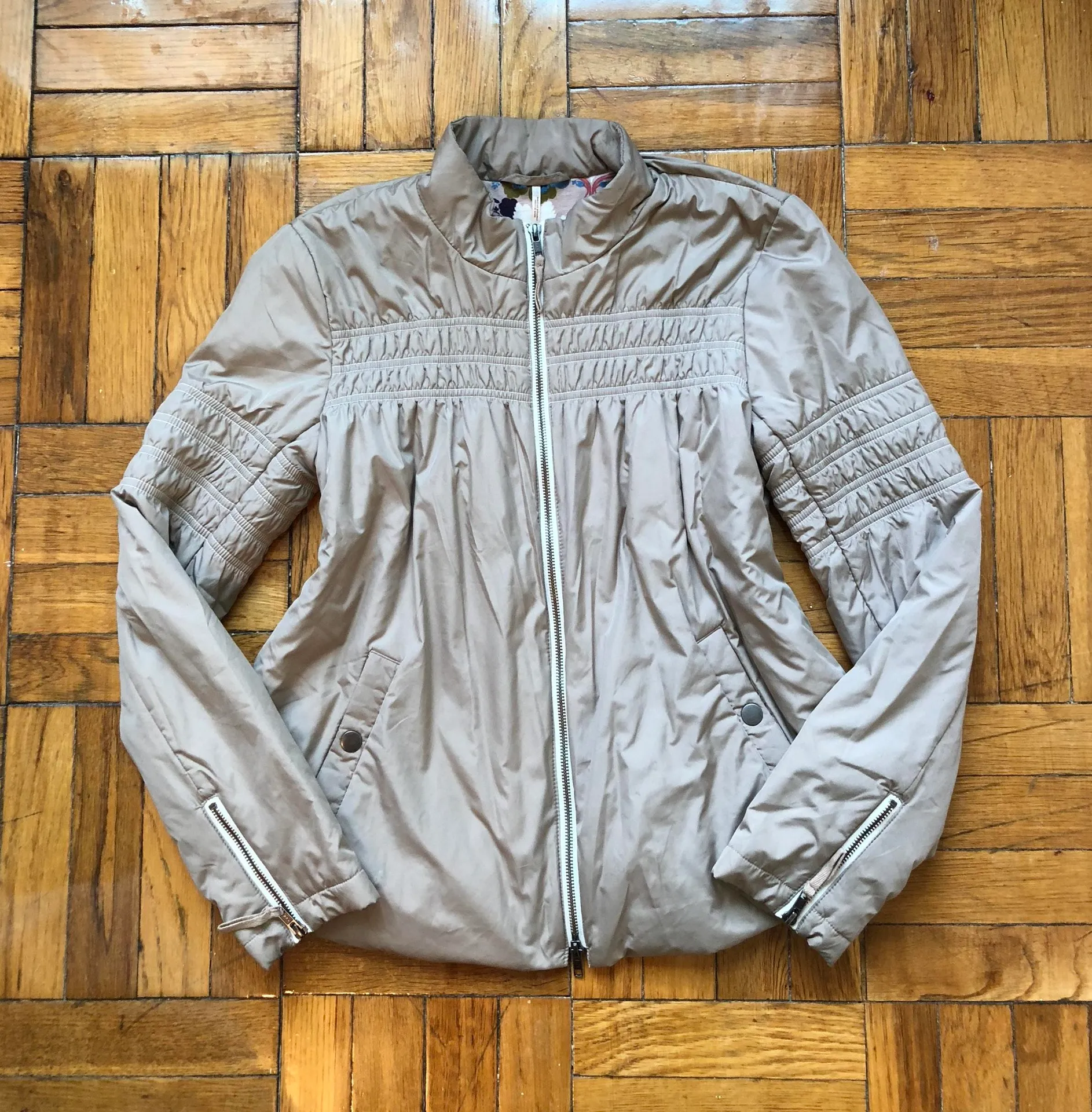 Floral Lined Puffer Jacket - Image 2