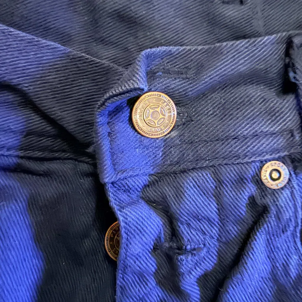 Vintage Paris Sport Club High Waisted Button Fly Shorts 80s 90s Royal Blue Size undefined - Image 2