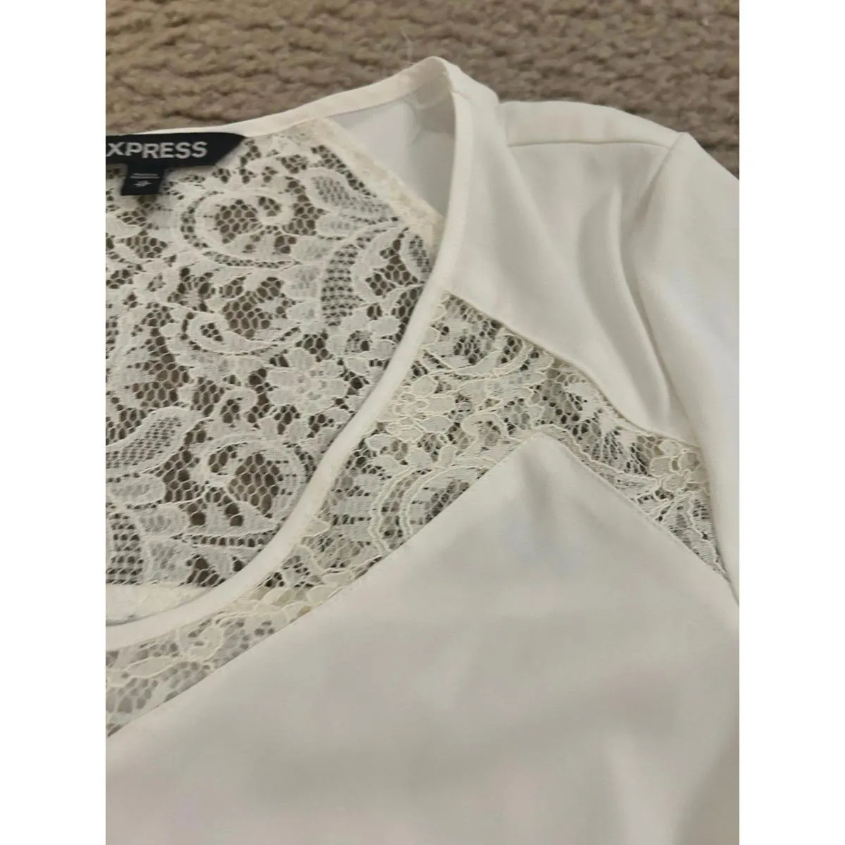 Ab21 top shirt woman white xs cute 3/4 sleeve - Image 3