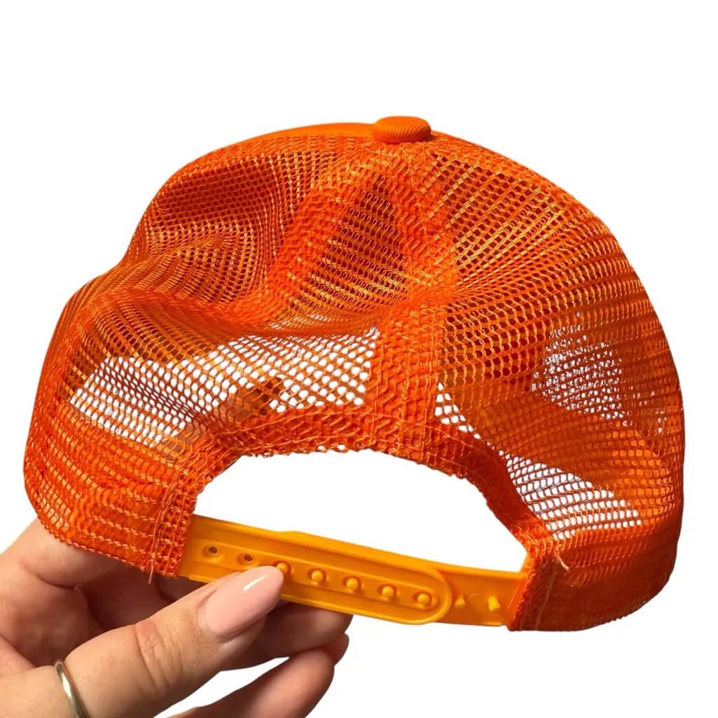 Twinflames Snapback Trucker Hat Bright‎ Orange Mesh Streetwear Eclectic Grandpa - Image 3