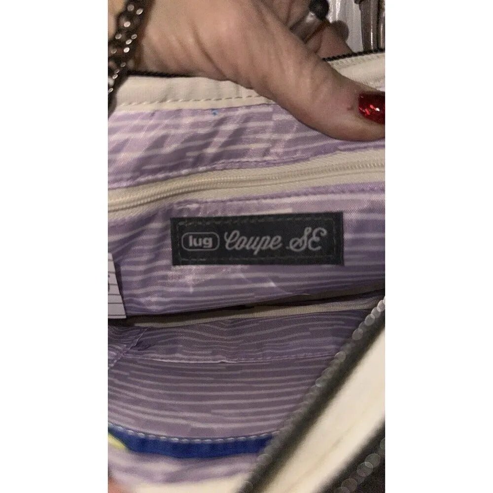 Lug Coupe Quilted Nylon Belt Bag Crossbody RFID Blocking Purse Travel Watercolor Green - Image 4