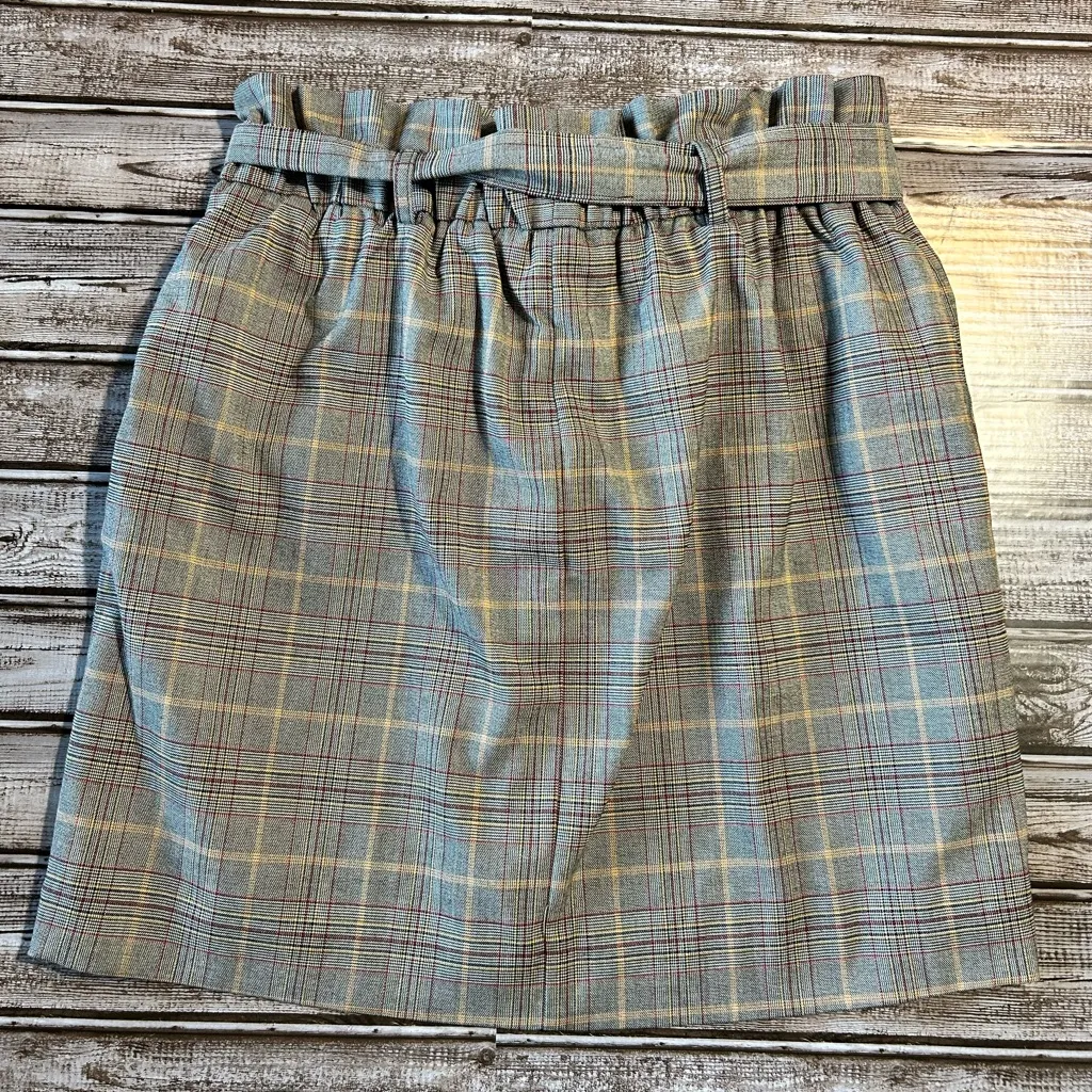 Express Plaid Pencil Skirt with Belt - Image 2