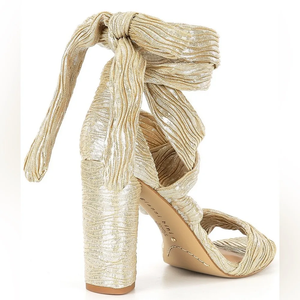 Gianni Bini Gold Strappy Heels sandals - Image 12