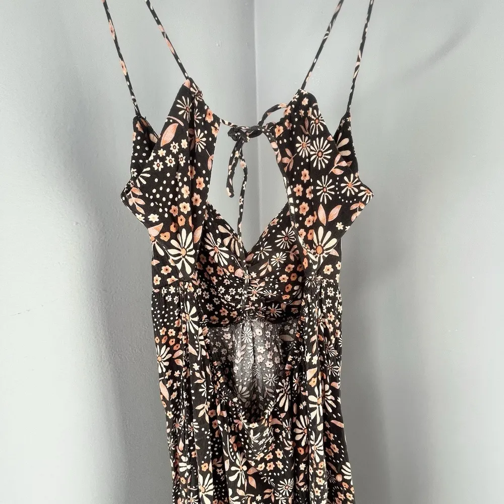 Volcom Folk Yeah Maxi Cutout Dress Vintage Black Size XS - Image 7