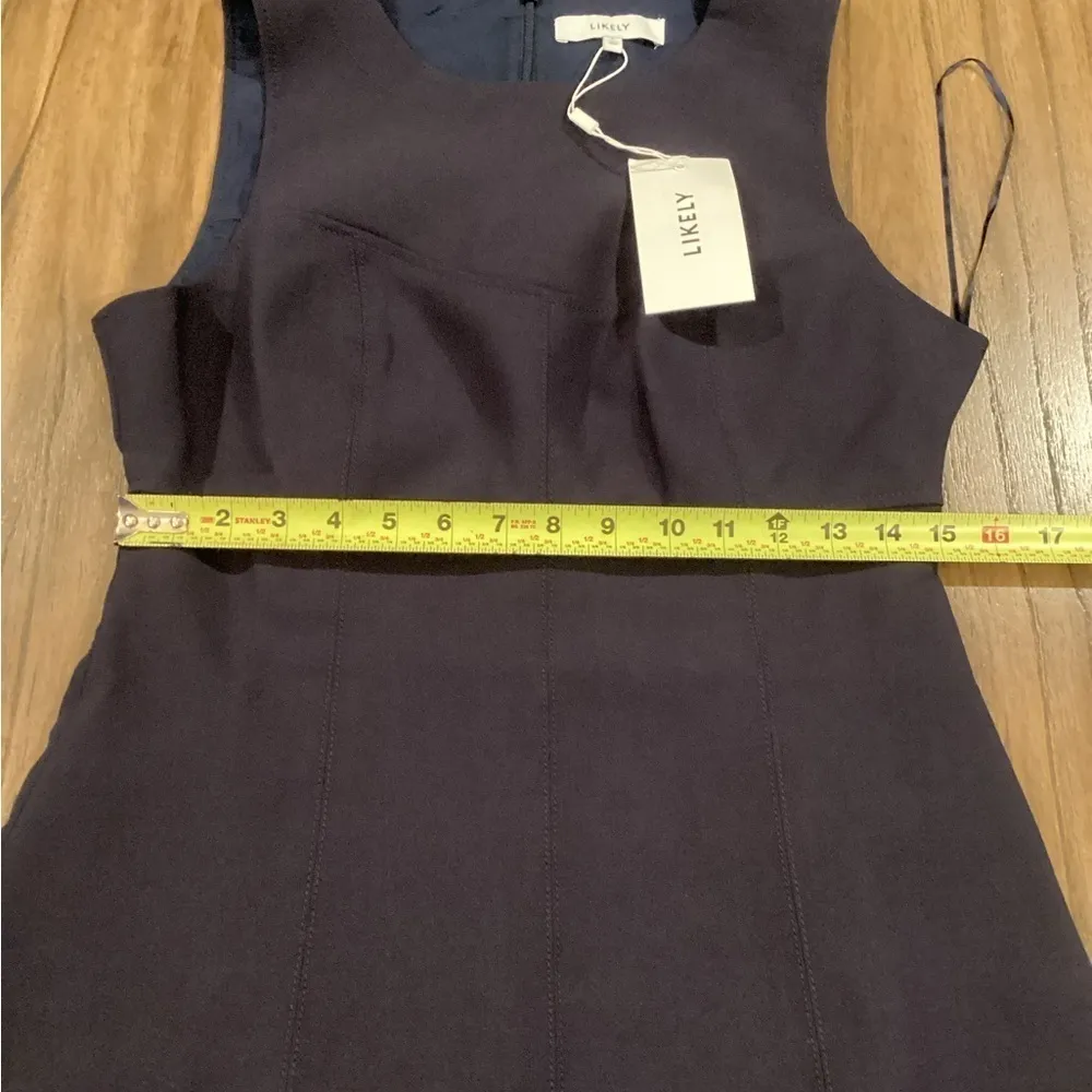 Likely Revolve Navy Kendrick Sleeveless Cocktail Mini Fit flare a line Dress  8 - Image 10
