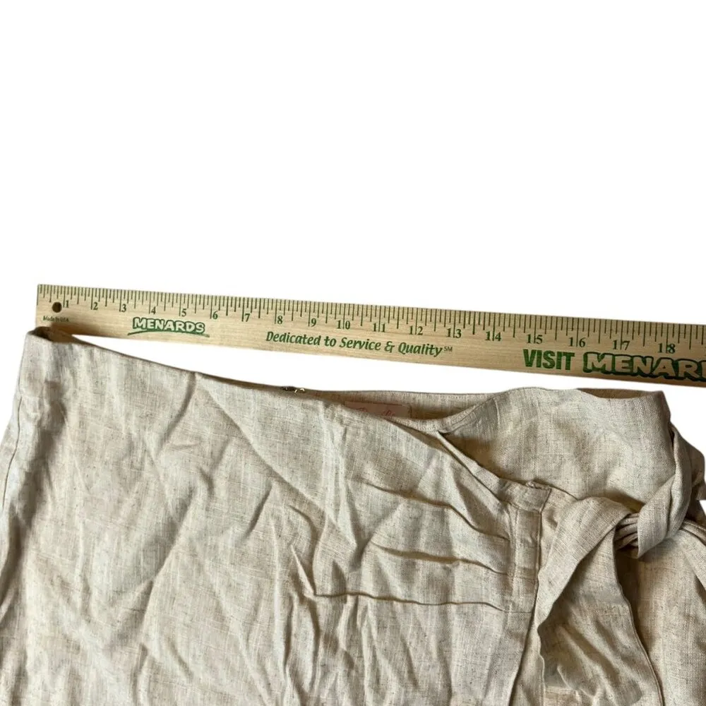 Pink Lily Women's 2XL Linen Blend Skort‎ Beige Tan Coastal Summer Beachy Casual - Image 7