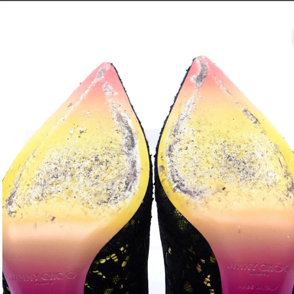 Jimmy Choo by Rob Pruitt Anouk Lace Pumps Size 38 - Image 11