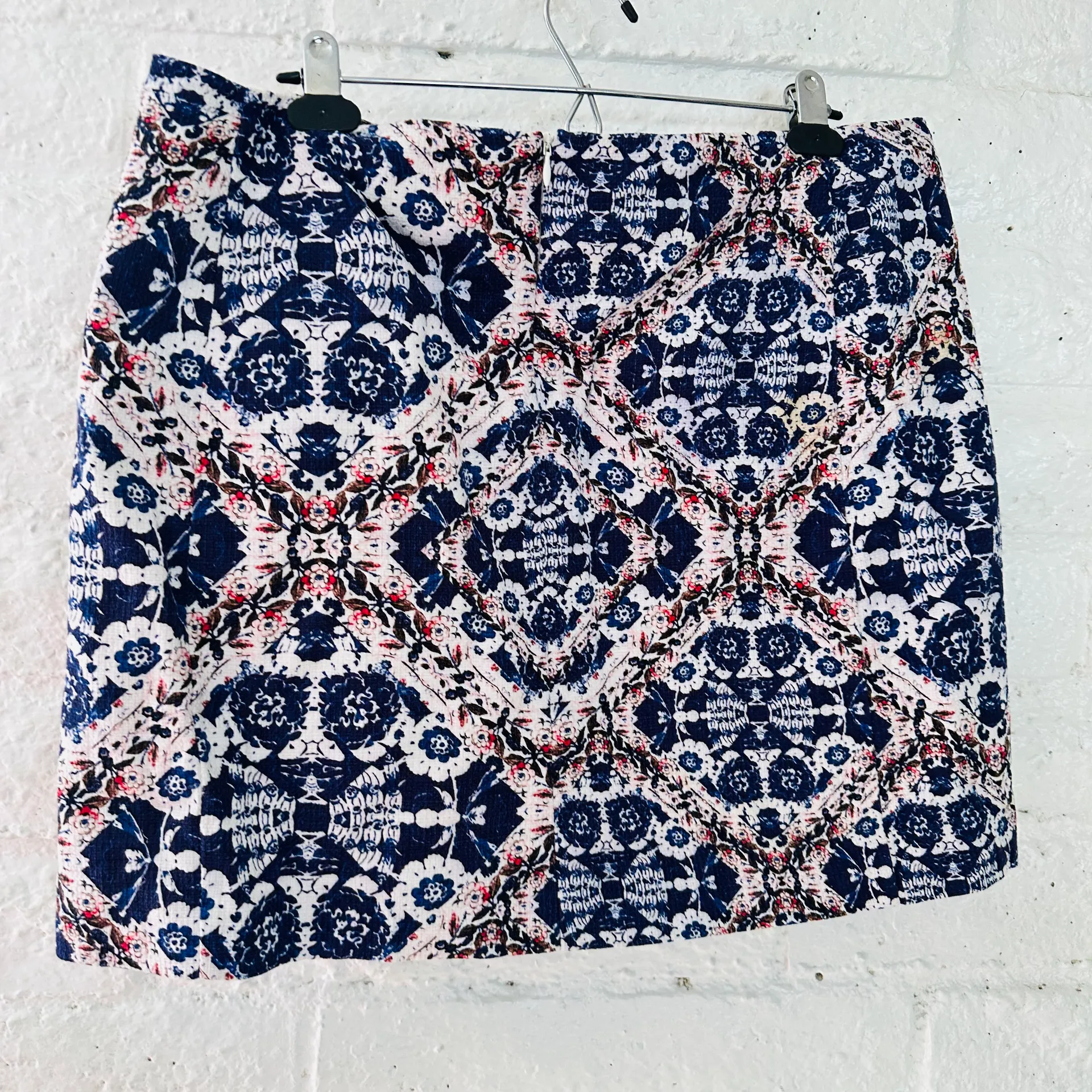 Women's Artistic Colorful Geometric Multicolor 14 Floral Mini Skirt - Image 3