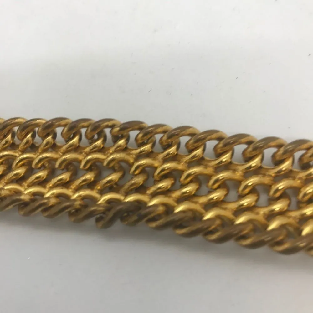 Chunky Gold Chain Statement Bracelet Vintage 1960s Jewelry - Image 15