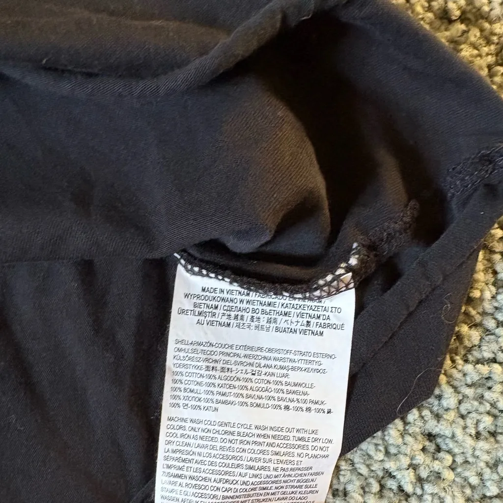 Vans Off The Wall Long Sleeve Cropped Shirt Size XL Cotton Black - Image 7