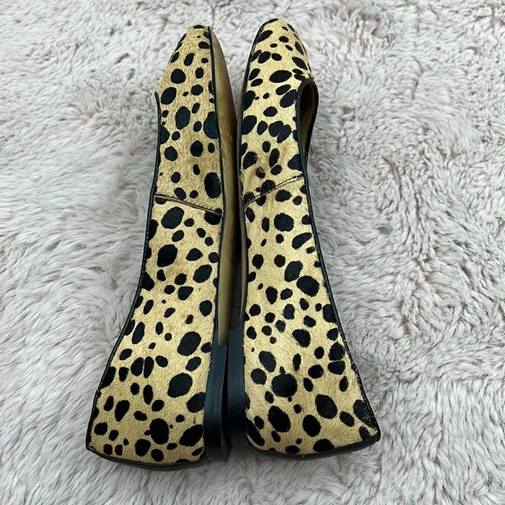 Ann Taylor leather calf hair 6.5M rounded toe flats - Image 4