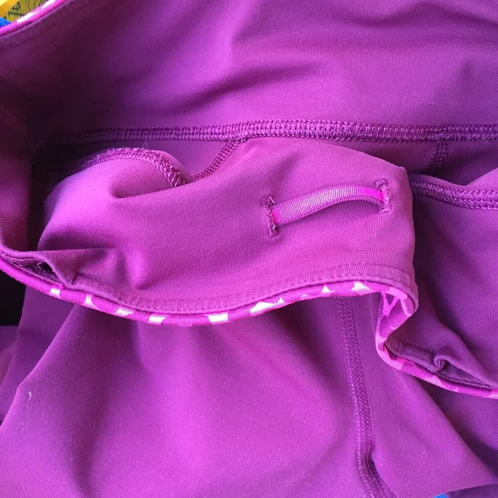 Lululemon Run: Inspire Crop II Mesh 8 Dashing Purple Ace Spot Jewelled Magenta - Image 9
