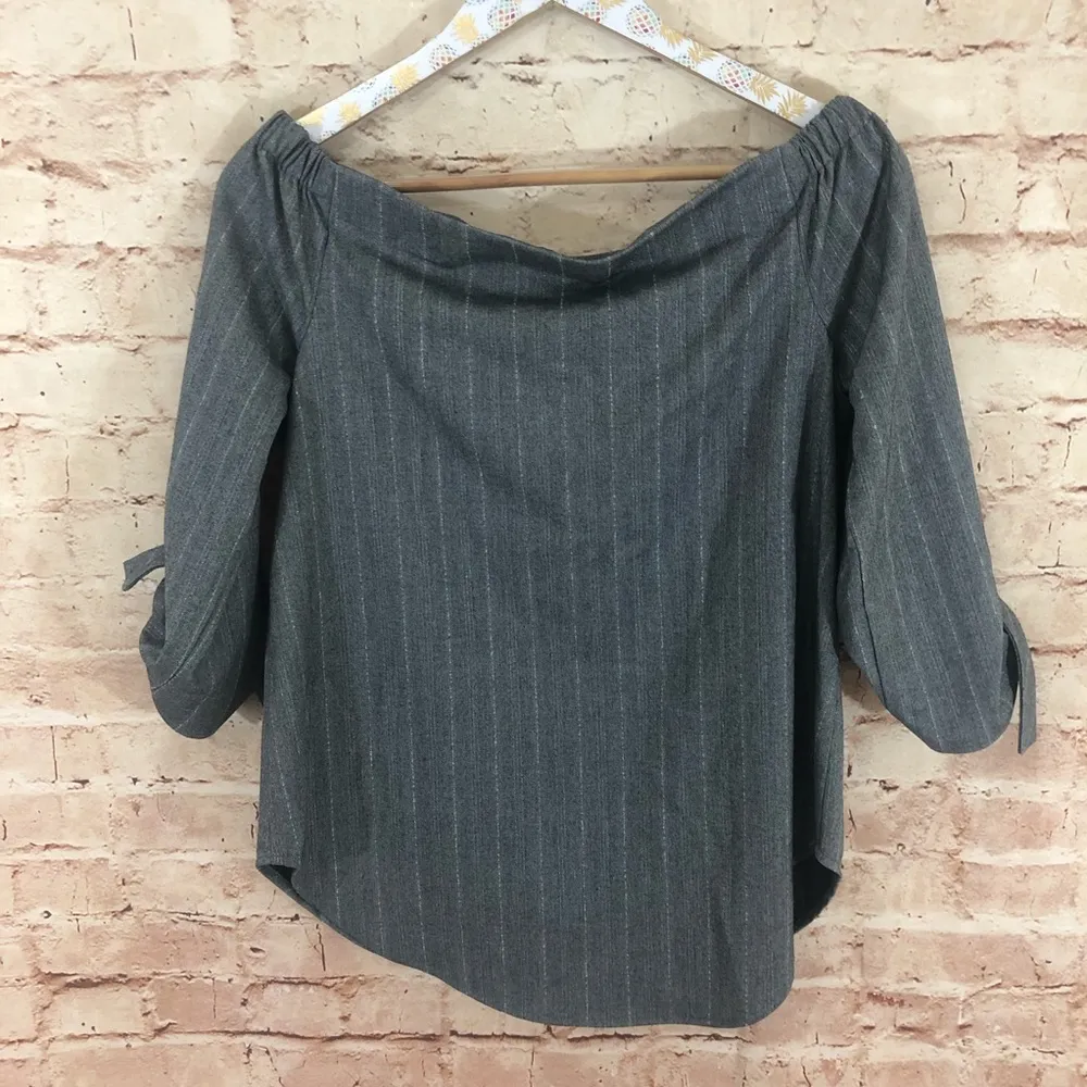 Aritzia Babaton Smocked Off Shoulder Malik Blouse - Image 3