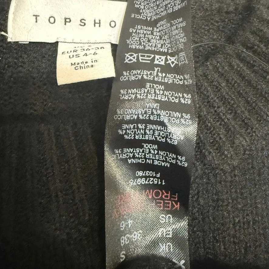 new Topshop wool blend small balloon sleeve cropped sweater SP 3137 - Image 2