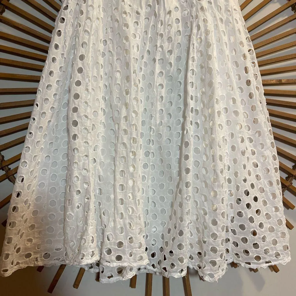 Passports Women’s Textured Midi Skirt Elegant White Boho Euro Summer Layered 🪬🧿 - Image 2