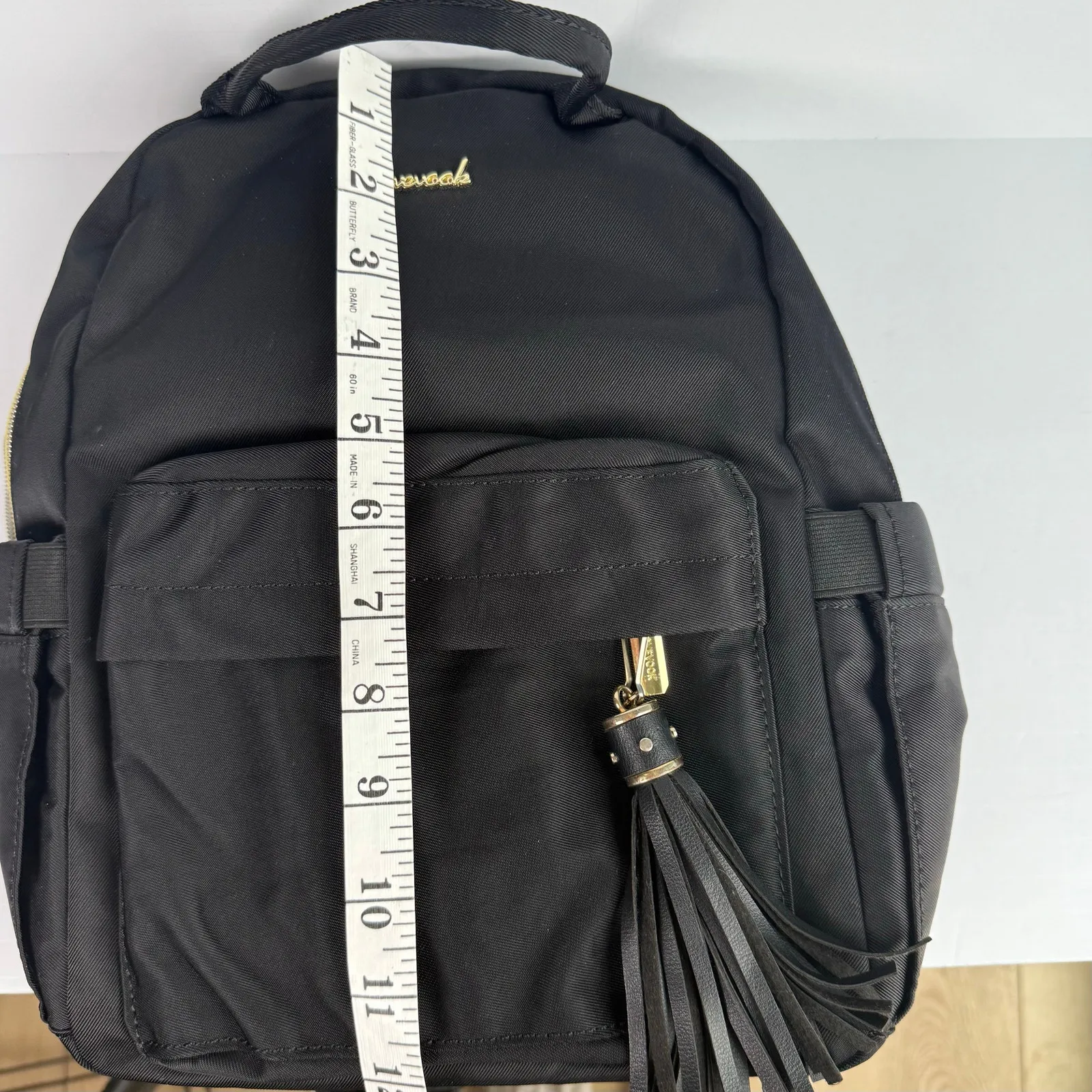 Lovevook Black Mini Backpack Gold Hardware – Organizer Pockets New without tags - Image 7