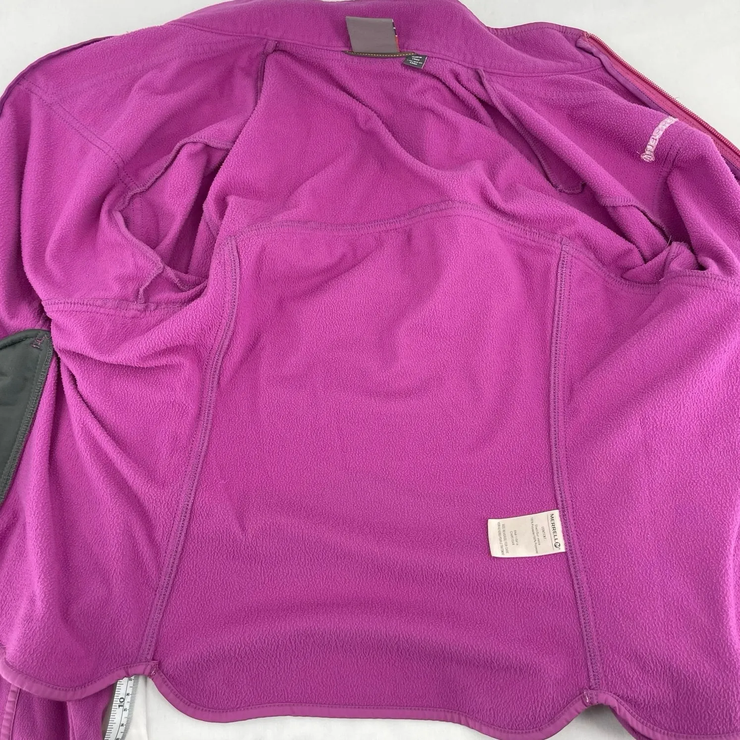 Merrell Fleece Jacket Purple Pink Zip Up Hiking Outdoor Ski Top Gorpcore Size M - Image 6